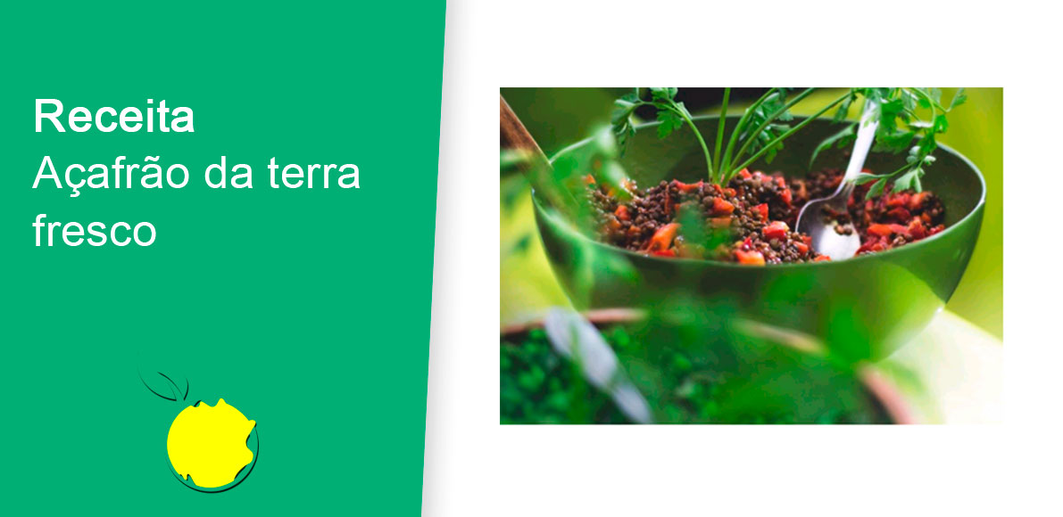 Salada de lentilhas com açafrão da terra fresco